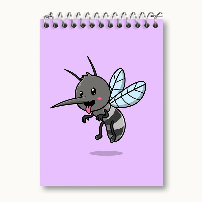 دفتر یادداشت 50 برگ خندالو مدل حیوانات بامزه پشه کد 29666