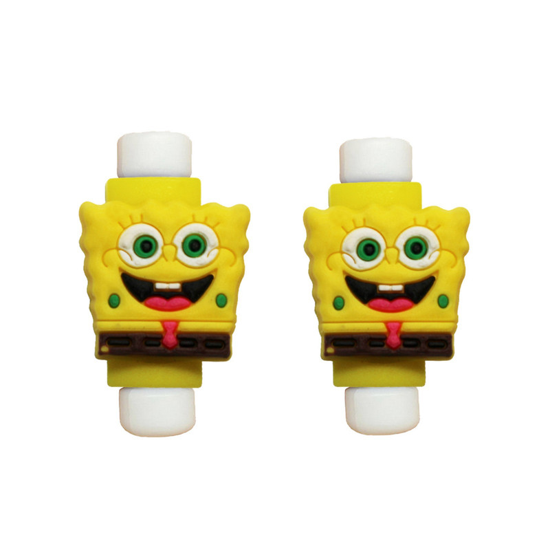 محافظ کابل شارژ و هندزفری طرح باب اسفنجی مدل Spongebob12 بسته سه عددی