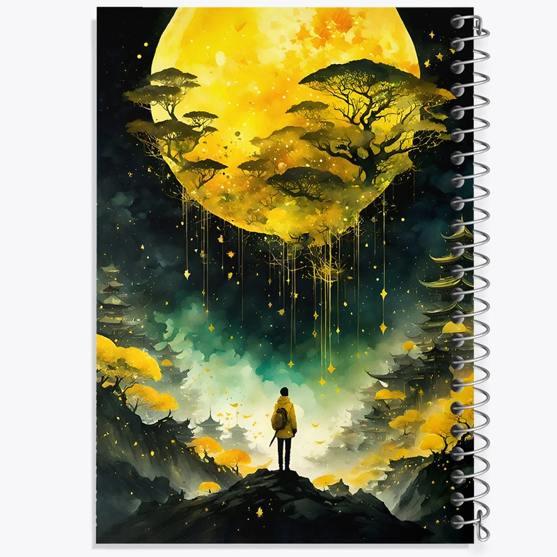 دفتر ژورنال نویسی 50 برگ خندالو مدل نقطه ای طرح منظره کد N3595