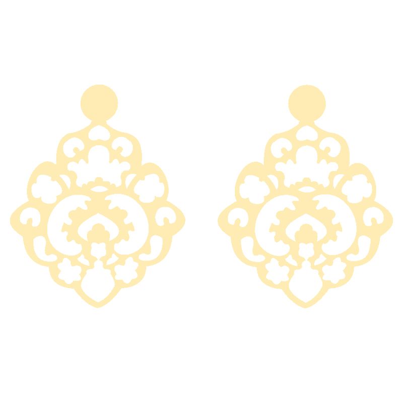 گوشواره طلا 18 عیار زنانه کرابو طرح اسلیمی مدل Kr5109 -  - 1