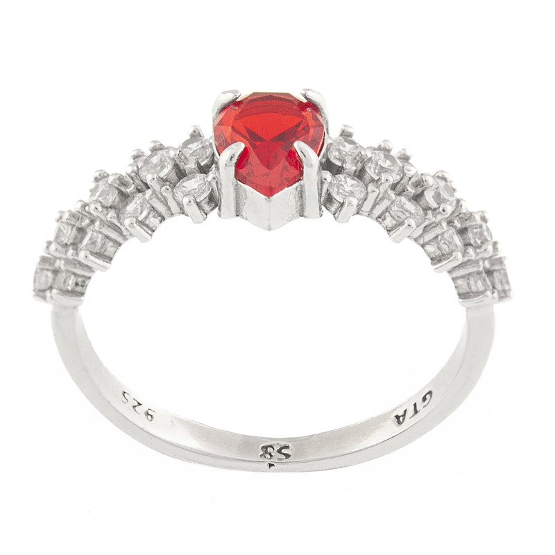 انگشتر نقره زنانه مدل  یاقوت AVN-R1477