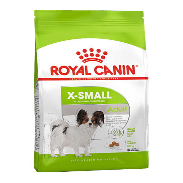 غذای خشک سگ بالغ نژاد کوچک رویال کنین مدل X-SMALL ADULT وزن 3 کیلوگرم