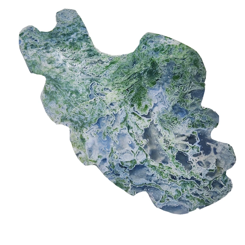  سنگ راف عقیق خزه  مدل نقشه ایران کد F 6