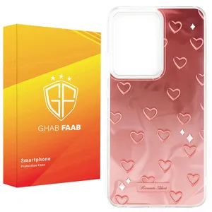 کاور قاب فاب مدل دخترانه طرح Pink Heart مناسب برای گوشی موبایل شیائومی Poco X7 Pro