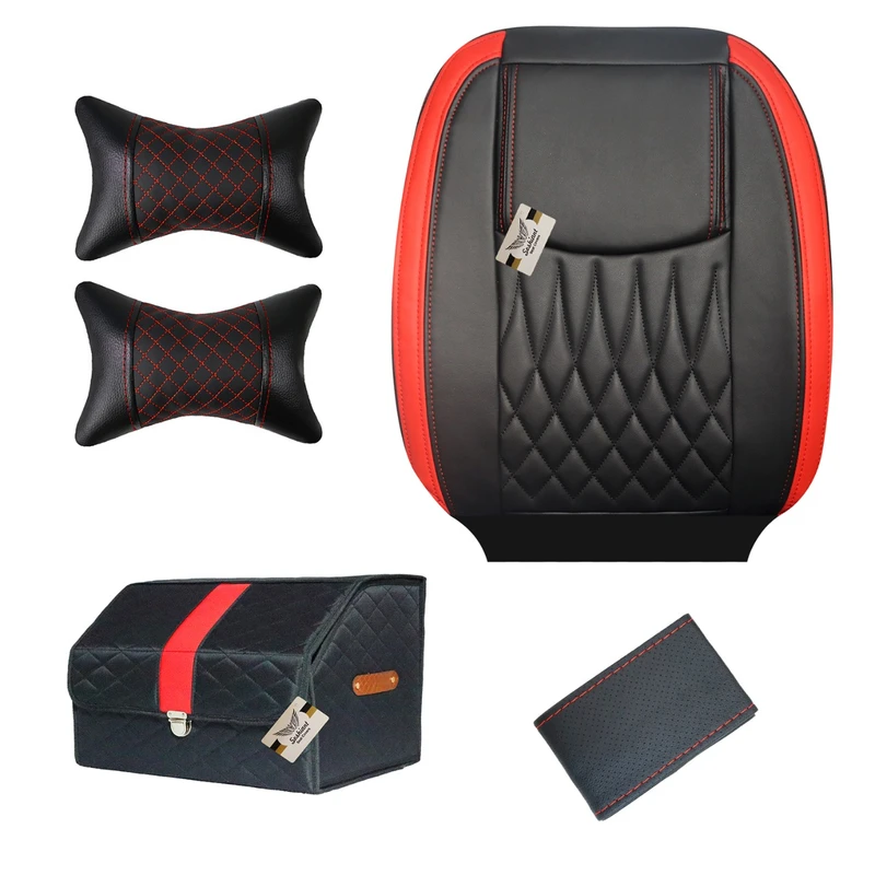 ست کامل روکش صندلی خودرو سوشیانت مدل نیل مناسب برای تارا به همراه پشت گردنی و دور فرمان و باکس