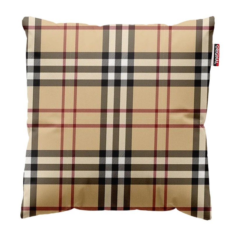 کوسن پاد آفرین طرح چهارخونه سنتی کد 487 سایز 40*40 سانتی متر