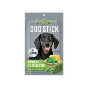 تشویقی سگ جرهای مدل spinach with cheese Stick وزن 50 گرم
