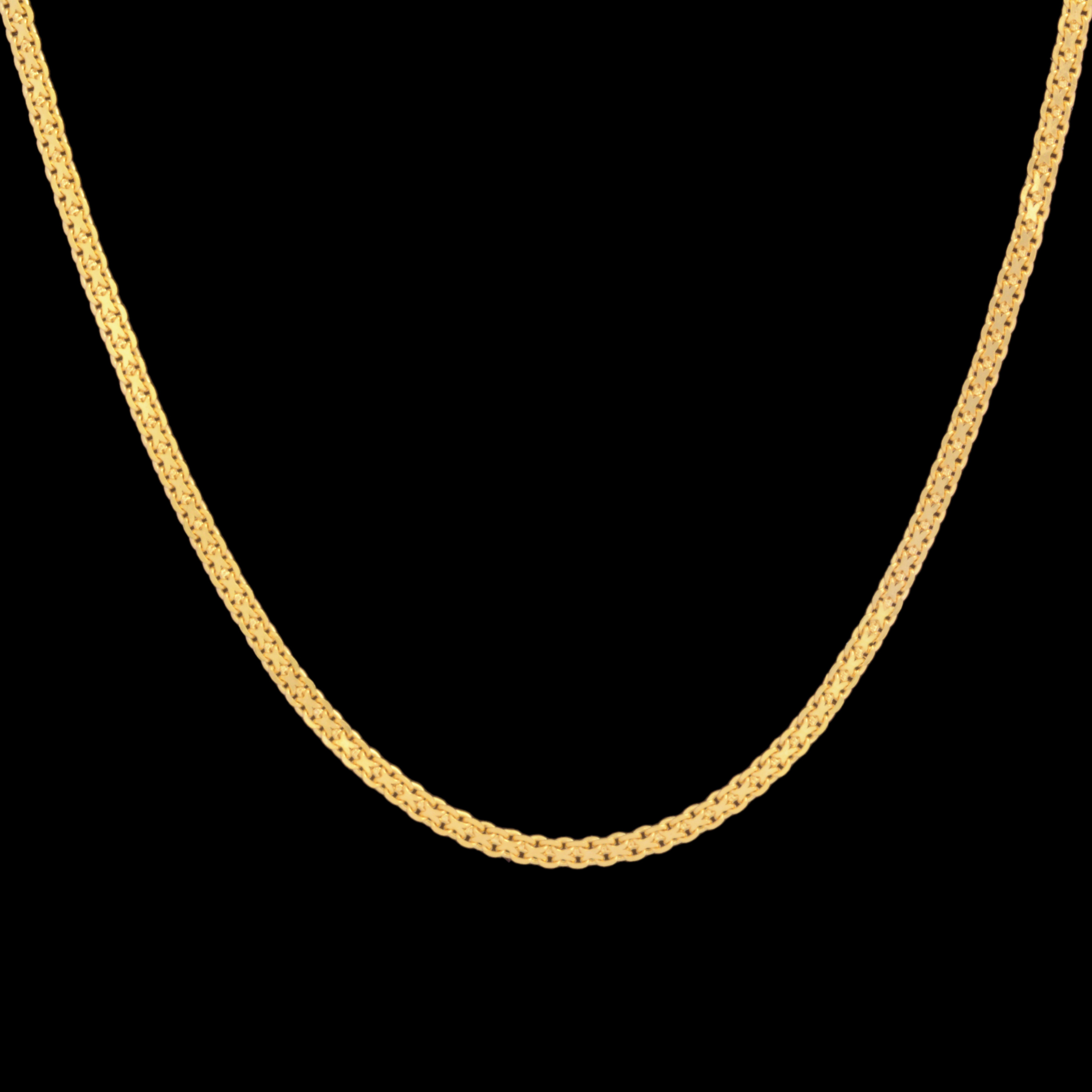 زنجیر طلا 18 عیار زنانه طلای مستجابی مدل بیزمارک کد 45
