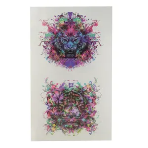 تتو موقت طرح شیر و ببر آبرنگی