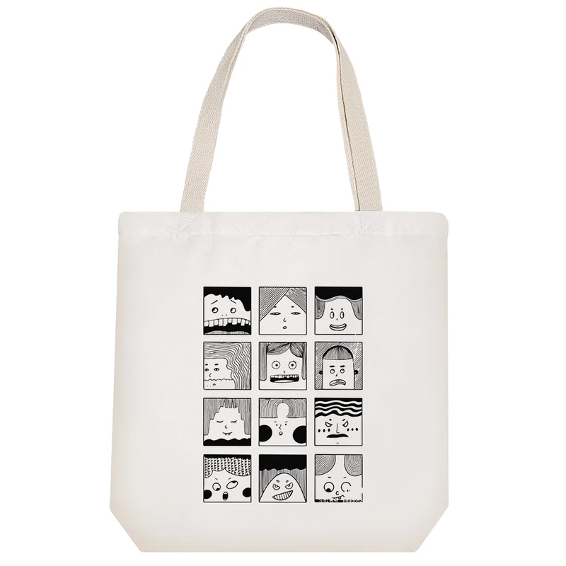 ساک خرید خندالو مدل چهره های مربعی کد 8583