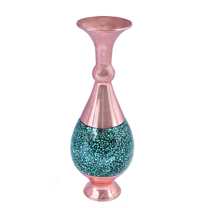 گلدان فیروزه کوبی مدل صراحی کد 020001