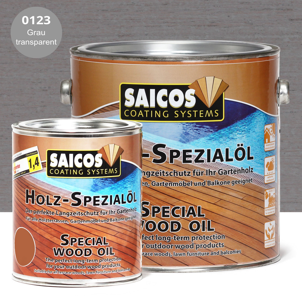 روغن چوب و ترمووود سایکوز مدل Grey-Oil 0123 حجم 2.5 لیتر
