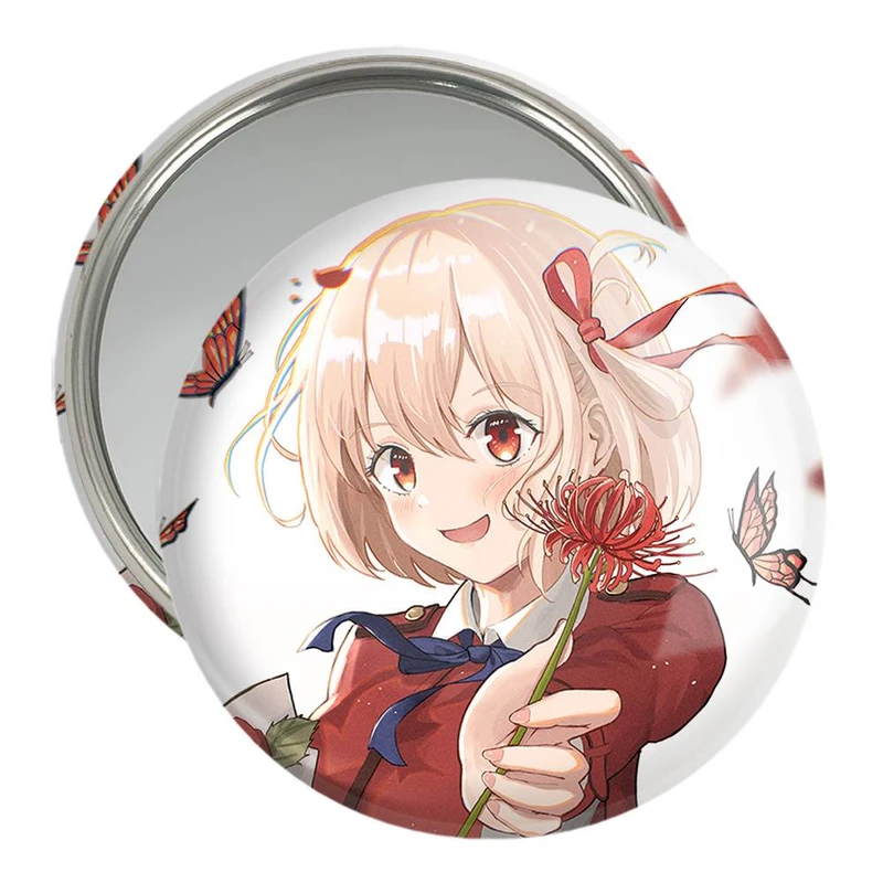 آینه جیبی خندالو مدل چیساتو انیمه Lycoris Recoil  کد 23005