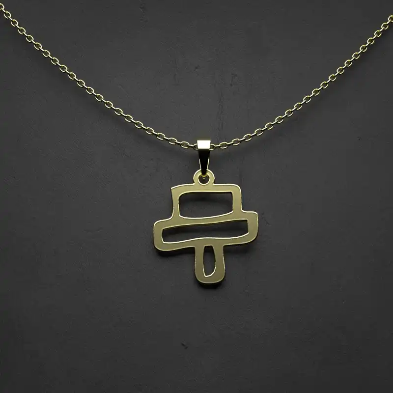 گردنبند طلا 18 عیار زنانه مدوپد مدل هندسی کد N2-1-1155