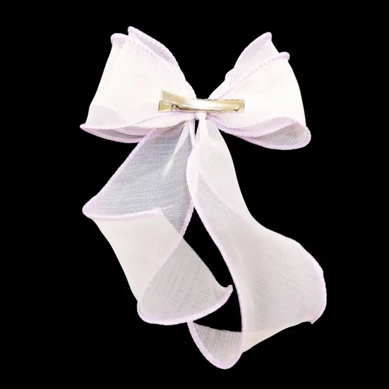 گیره مو زنانه مدل انبری پاپیون تور نوار دوز کد VENUS-PAP17