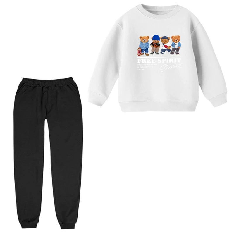 ست سویشرت و شلوار راحتی بچگانه مدل خرس های شیک پوش  