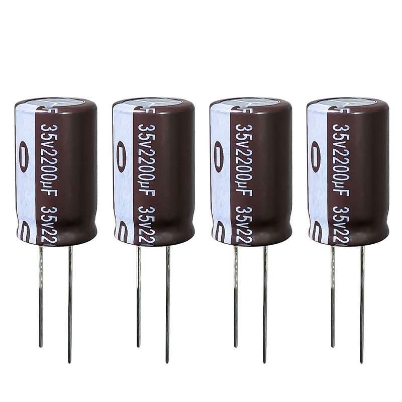 خازن الکترولیت 2200 میکروفاراد 35 ولت آکسبوم مدل TEC-220035 بسته 4 عددی
