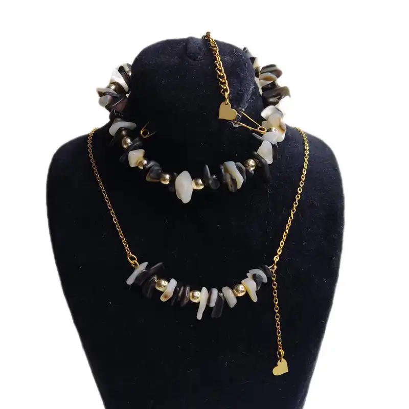 نیم ست زنانه مدل زنجیری صدفی