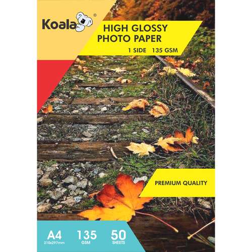 کاغذ چاپ عکس گلاسه کوالا مدل K135 سایز A4 بسته 50 عددی