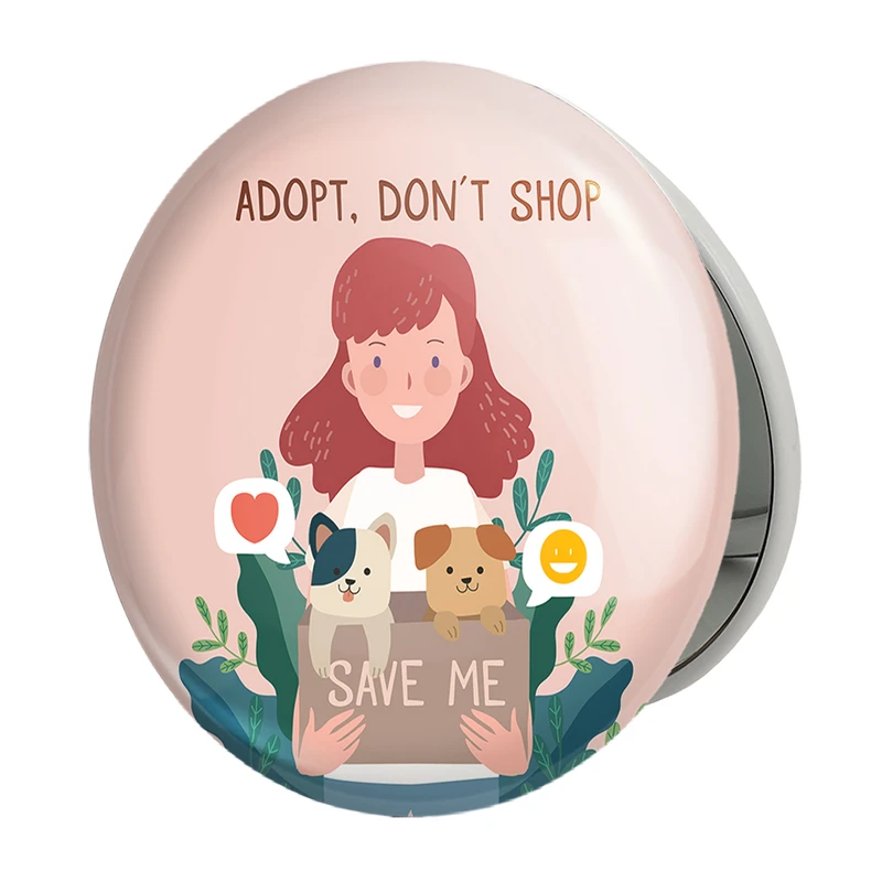 آینه جیبی خندالو طرح حمایت از حیوانات مدل تاشو کد 27376 