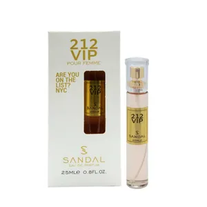 عطر جیبی زنانه سندل مدل vip 212 حجم 25 میلی لیتر