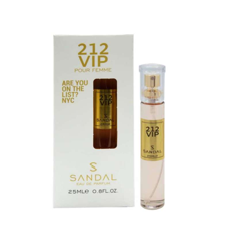 عطر جیبی زنانه سندل مدل vip 212 حجم 25 میلی لیتر