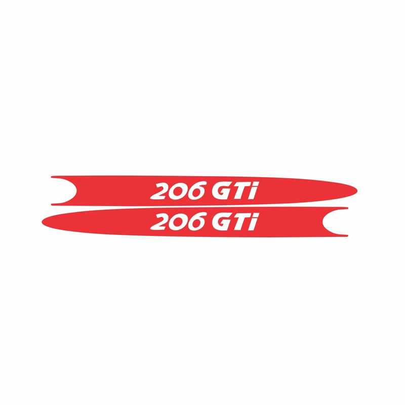 برچسب بدنه خودرو ایلوریا طرح جی تی ای 206 بسته 2 عددی