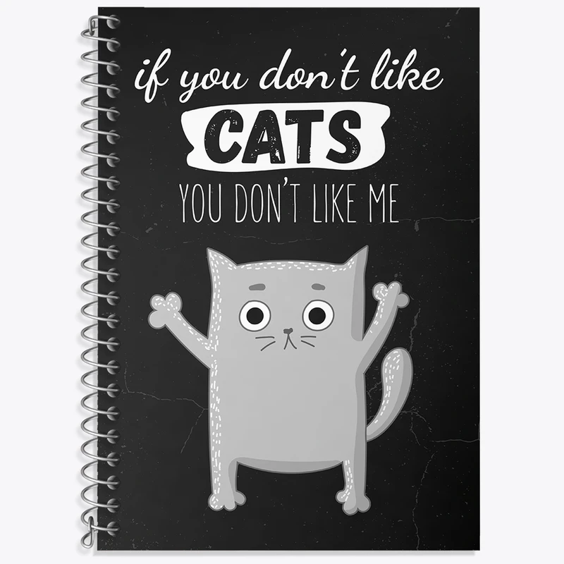 دفتر لغت 50 برگ خندالو طرح گربه (Cat) کد N790