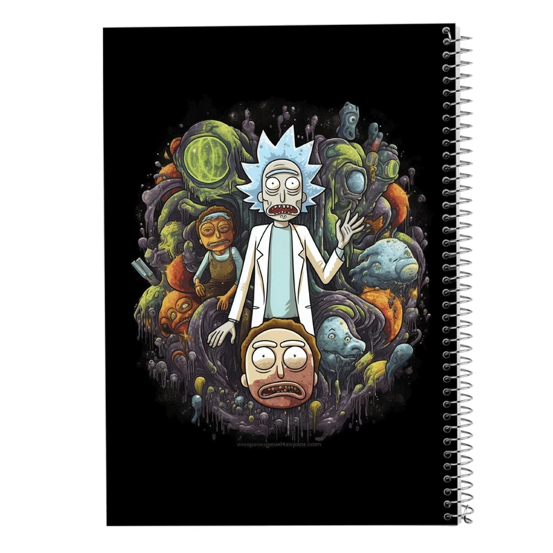 دفتر شطرنجی 50 برگ مدوپد مدل ریک اند مورتی rick&morty کد DF10896