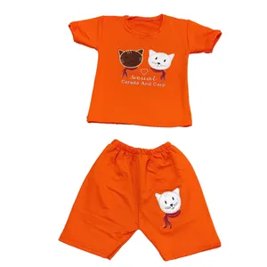 ست تی شرت و شلوارک بچگانه مدل گربه