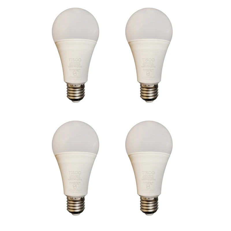 لامپ 15 وات تی سو مدل حبابی پایه E27 بسته 4 عددی