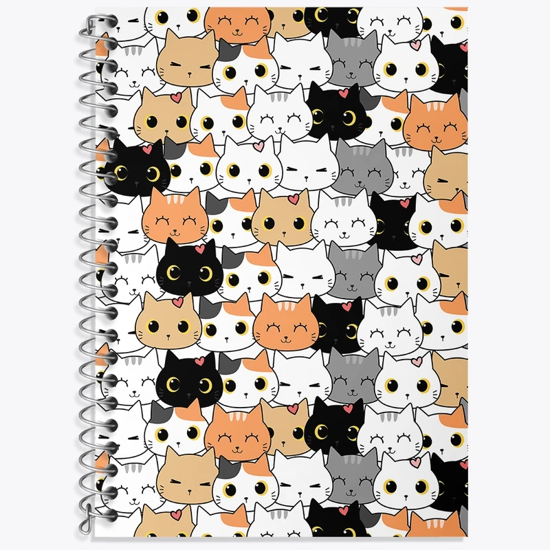 دفتر لغت 50 برگ خندالو طرح گربه بامزه کد N314