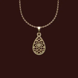 گردنبند طلا 18 عیار زنانه مدوپد مدل هندسی کد X2-1-1010