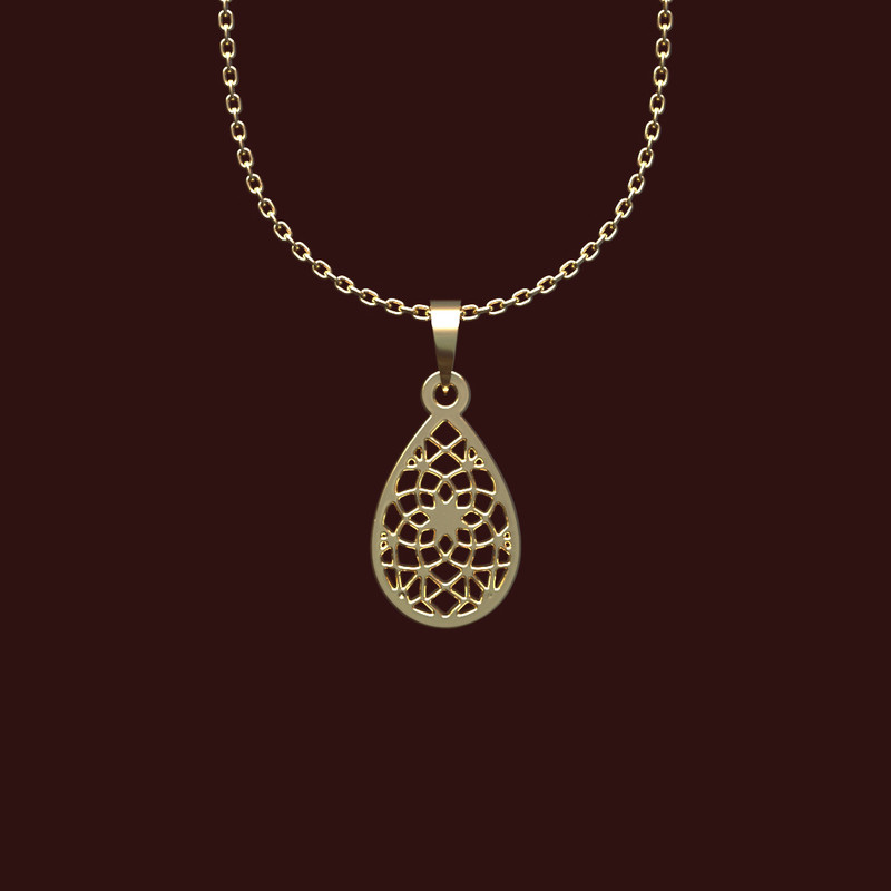 گردنبند طلا 18 عیار زنانه مدوپد مدل هندسی کد X2-1-1010