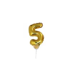 بادکنک فویلی مدل عدد روی کیک شماره 5 کد NH-1