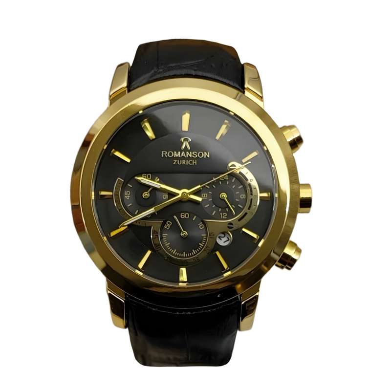 ساعت مچی عقربهای مردانه رومانسون مدل سه موتور کورنوگراف بند چرمی کوکو قفل مخفی ساعت مچی عقربهای مردانه رومانسون مدل سه موتور کورنوگراف بند چرمی کوکو قفل مخفی