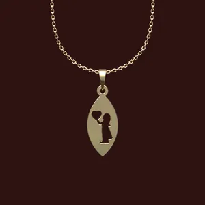 گردنبند طلا 18 عیار زنانه مدوپد مدل دختر کد X2-1-1095