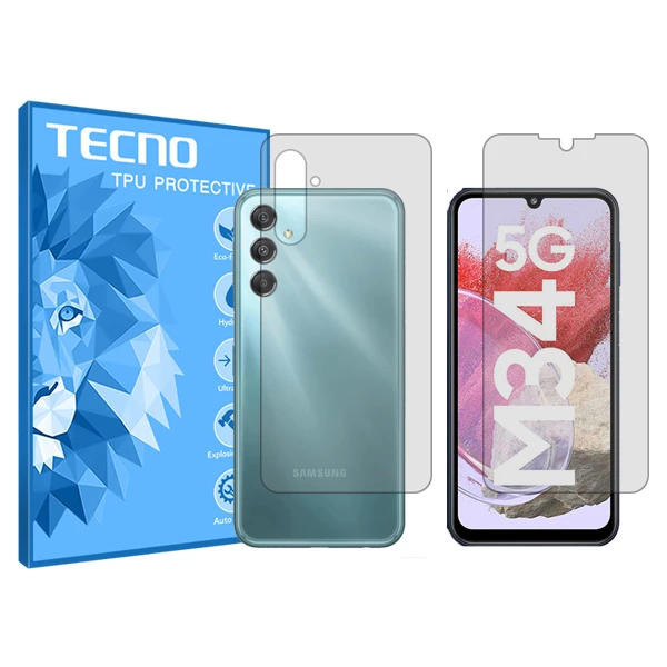 محافظ صفحه نمایش شفاف تکنو  مدل HyGEL مناسب برای گوشی موبایل سامسونگ Galaxy M34 5G به همراه محافظ پشت گوشی