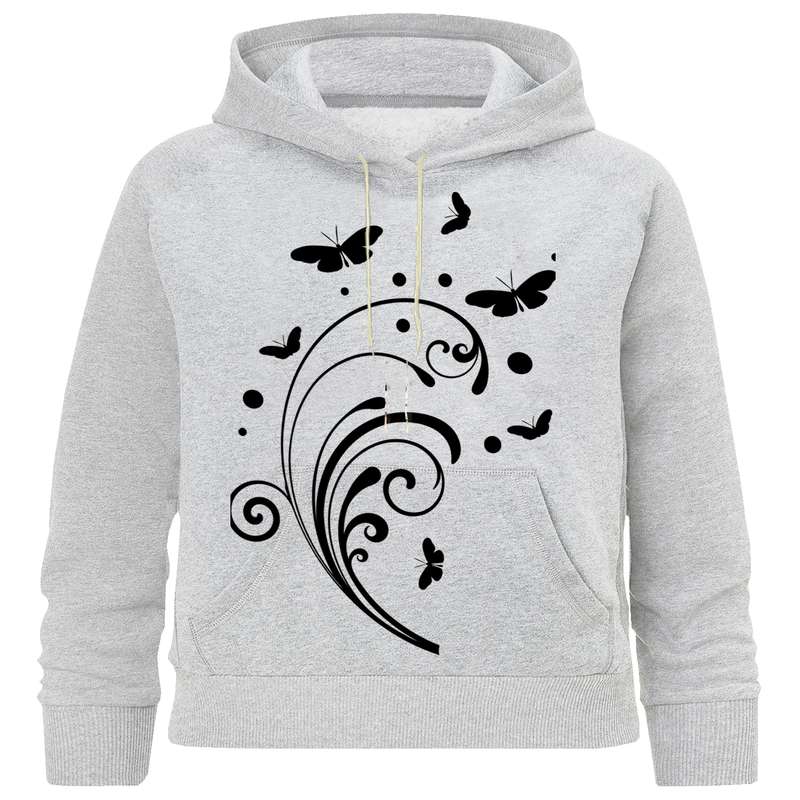 هودی دخترانه مدل M 401 پروانه