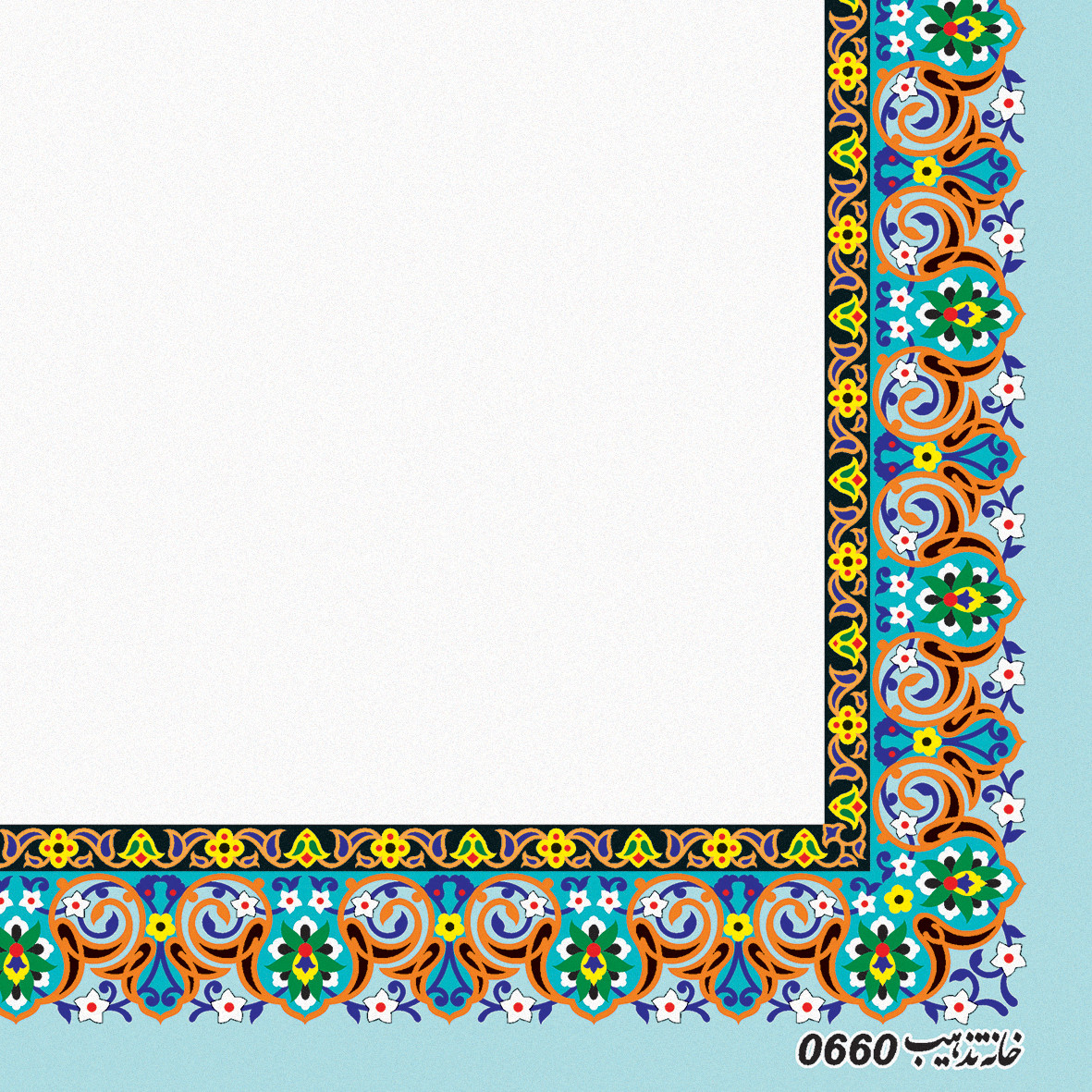 کاغذ تذهیب A5 خانه تذهیب طرح کاشی معرق کد 0660 بسته 20 عددی