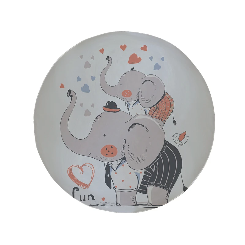 پادری  مدل دایره طرح فیل کد 8648 سایز 90 × 90 سانتی متر 