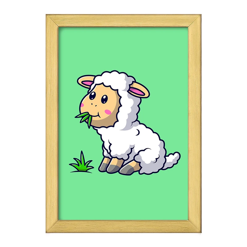 تابلو خندالو طرح حیوانات بامزه گوسفند کد 29697