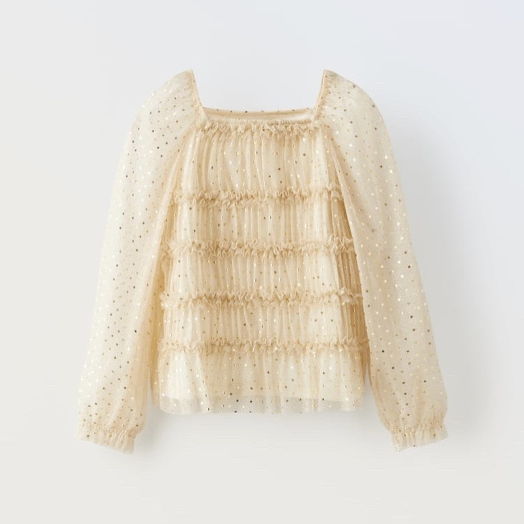 بلوز آستین بلند دخترانه مدل Zar97