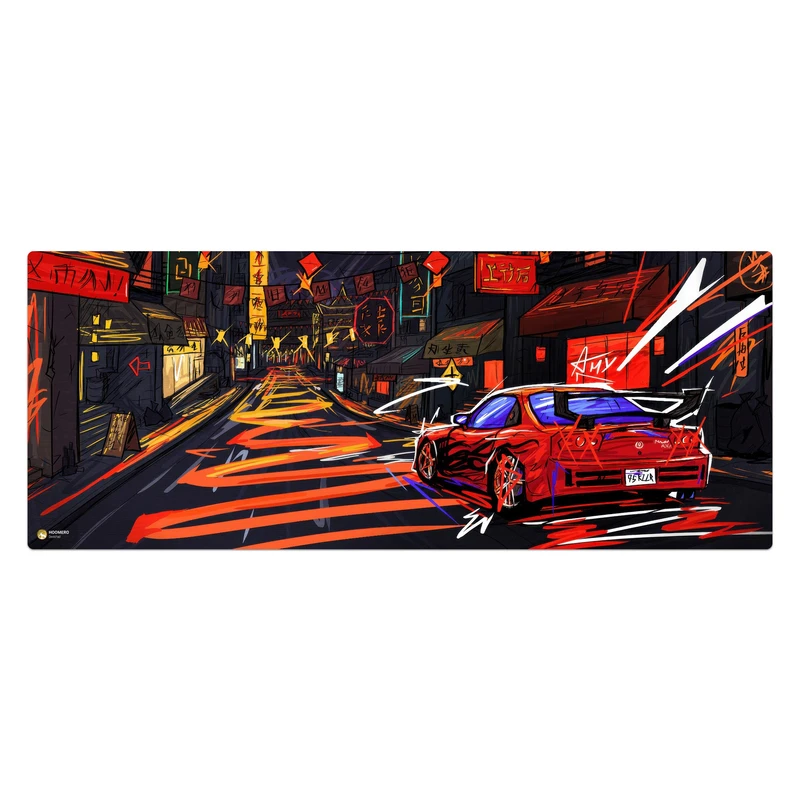 ماوس پد هومرو مدل HX532 طرح Need for Speed سایز 40x100 سانتی‌متر