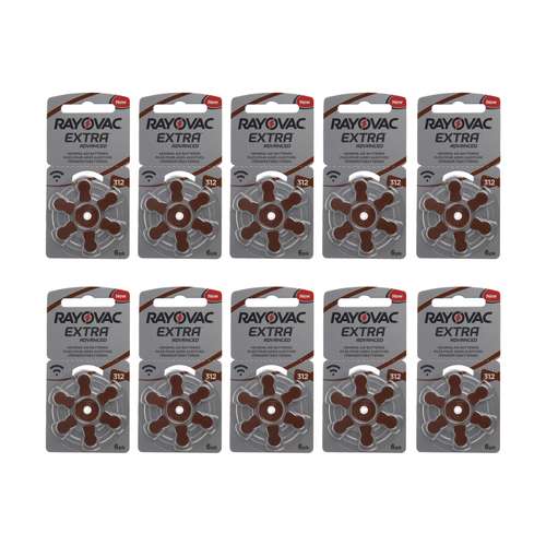 باتری سمعک ریوواک کد 312 بسته 60 عددی 