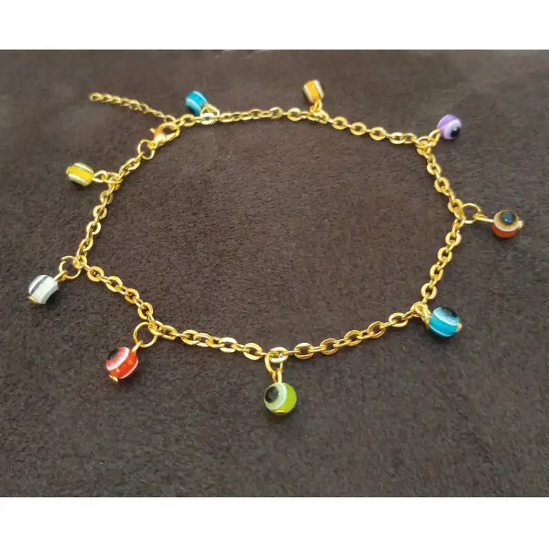 پابند زنانه طرح چشم نظر کد 02