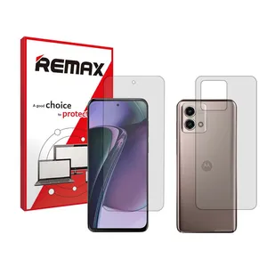Remax HyGEL model transparent screen protector suitable for Motorola Moto G Stylus (2023) mobile phone along with the back of the phone