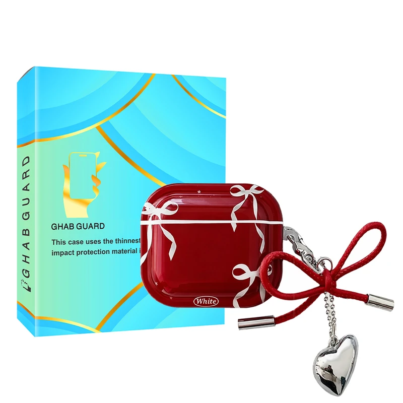 کاور قاب گارد مدل AIPSG مناسب برای کیس اپل AirPods 4 به همراه بند آویز