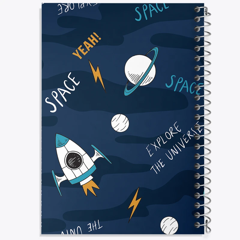 دفتر مشق 100 برگ خندالو طرح فضایی کد N507