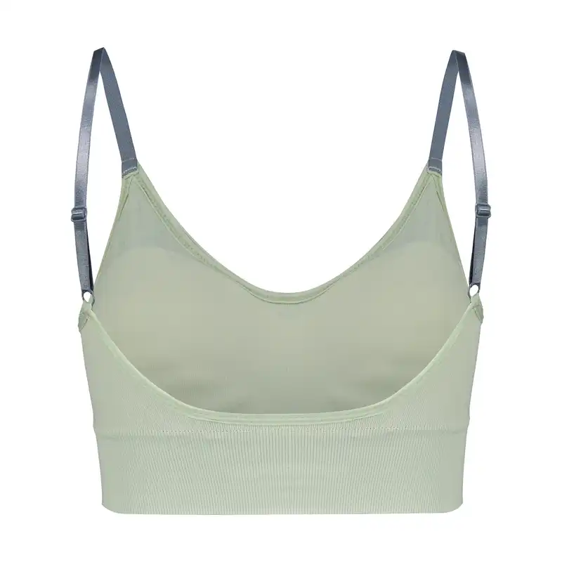 نیم تنه ورزشی زنانه ماییلدا مدل بدون فنر پددار کد 4558 رنگ سبز پسته ای